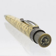 Load image into Gallery viewer, Angled top close up. The top disk features an icon of Beethoven's face.