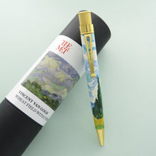 Load image into Gallery viewer, Front view of the pen leaning on the gift tube.