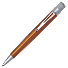 Load image into Gallery viewer, The Retro 51 Tornado Classic Laquer Rollerball pen in Orange with chrome accents is placed in front of a white background.