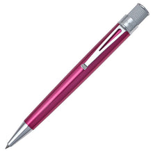 Load image into Gallery viewer, The Retro 51 Tornado Classic Laquer Rollerball pen in Pink with chrome accents is placed in front of a white background.