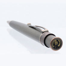 Load image into Gallery viewer, Retro 51 Vintage Metalsmith Douglass Rollerball Pen, Top Disc view. it features an icon portrait of Frederick Douglas.