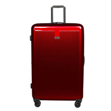 Load image into Gallery viewer, Front panel view of the red hard shell suitcase.