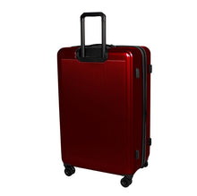 Load image into Gallery viewer, Back panel view of the red hard shell suitcase.