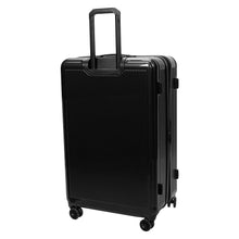 Load image into Gallery viewer, Back panel view of the black hard shell suitcase.