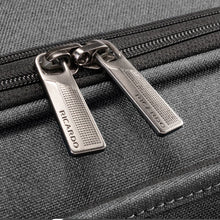 Load image into Gallery viewer, Close up to the zipper pulls with engraved Ricardo logo.