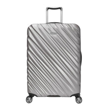 Load image into Gallery viewer, Front panel view of the hard shell platinum suitcase.