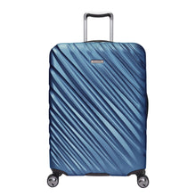 Load image into Gallery viewer, Front panel view of the twilight blue hard shell suitcase.