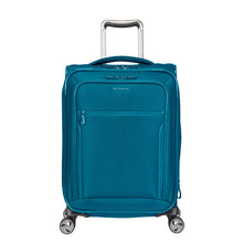 Load image into Gallery viewer, Front Panel View of the soft-side suitcase in Teal