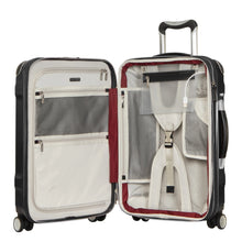 Load image into Gallery viewer, Interior view of the black suitcase.