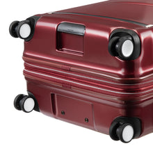 Load image into Gallery viewer, Bottom panel close up to the four spinner wheels and a grip handle.