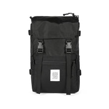 Load image into Gallery viewer, Front panel view of the black backpack.