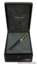 Load image into Gallery viewer, S.T. Dupont Art Nouveau Black and Gold Fountain Pen in the Presentation Box