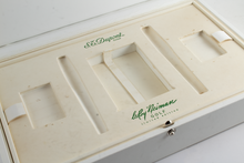 Load image into Gallery viewer, Angled close up to the presentation box slots. They have some marks and blemishes due to age.