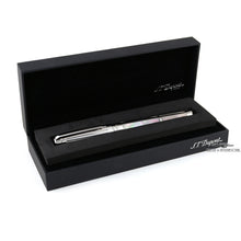 Load image into Gallery viewer, Angled front view of the pen in its slot of the presentation box.