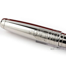 Load image into Gallery viewer, Close up to the engraved back side of the pen's cap