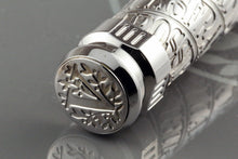 Load image into Gallery viewer, Close up to the bottom of the pen barrel. There are visible patina marks.