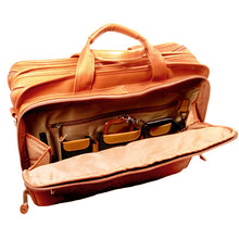 Load image into Gallery viewer, Front Angled View with the front panel pocket unzipped. it features four organization pockets.