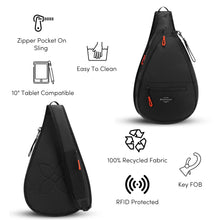 Load image into Gallery viewer, Sling Bag in Raven Details
