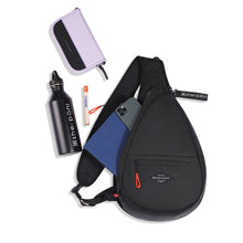 Load image into Gallery viewer, Sling bag in Raven with Items (Not Included)