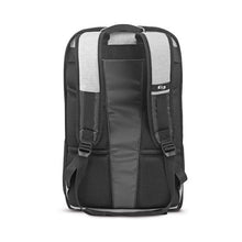 Load image into Gallery viewer, Back Panel view of the gray backpack.