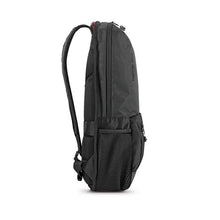 Load image into Gallery viewer, Side Panel View of the black backpack.
