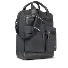 Load image into Gallery viewer, Angled front panel view with the shoulder strap laid across the bag.