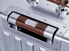 Load image into Gallery viewer, Close up to the grab handle with leather accents.