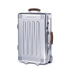 Load image into Gallery viewer, Angled front view of the suitcase.