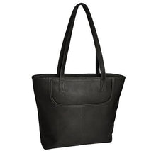 Load image into Gallery viewer, Swerv Leather Collection Business Tote - Black
Image of Front Angled View
Dimensions: 17 x 14 x 4"