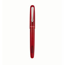Load image into Gallery viewer, Front view of the Merlot red fountain with the cap on.