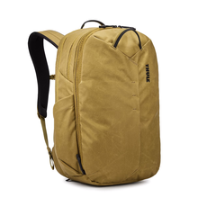 Load image into Gallery viewer, Angled front panel view of the nutria brown backpack.