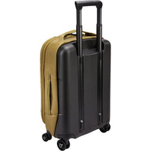 Load image into Gallery viewer, Angled back panel view of the Nutria brown suitcase.