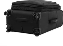 Load image into Gallery viewer, Angled bottom panel view of the suitcase. It features a grab handle for easy carrying.