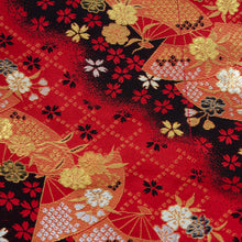 Load image into Gallery viewer, Taccia Kimono Pen Roll in Red Sakura Festival