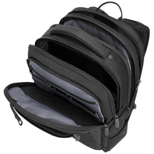 Load image into Gallery viewer, Angled top panel view showing the four compartments unzipped.