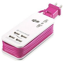 Load image into Gallery viewer, Angled view of the white and pink power trip.