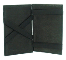 Load image into Gallery viewer, The Trickster Leather Wallet in Black, Open