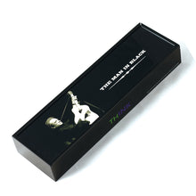Load image into Gallery viewer, Angled view of the black lacquer presentation box.