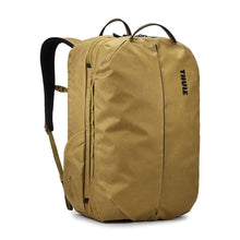 Load image into Gallery viewer, Front angled view of the nutria brown backpack.
