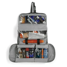 Load image into Gallery viewer, Travelon Flat Out Toiletry Kit, Black Unzipped