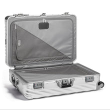 Load image into Gallery viewer, Interior view of the suitcase, featuring zipper-closing dividers on both panels.