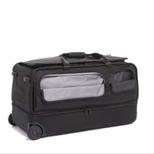 Load image into Gallery viewer, Angled side panel view with the zipper compartments opened.