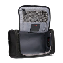Load image into Gallery viewer, Angled front panel view with the main compartment's lid unzipped and lifted.