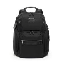 Load image into Gallery viewer, Front panel view of the black backpack.