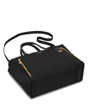Load image into Gallery viewer, Angled view of the bag showing two long thin leg stubs to keep the bag clean.