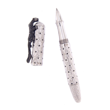 Load image into Gallery viewer, Front view of the rollerball pen with the cap set to the side. Laid on a white background.