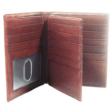 Load image into Gallery viewer, Opened view of the wallet showing the extra page for cards and Identifications.