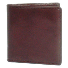 Load image into Gallery viewer, Front panel view of the brown leather hipster wallet.