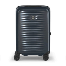 Load image into Gallery viewer, Front panel view of the navy blue suitcase.