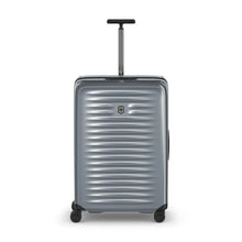 Load image into Gallery viewer, Front panel view of the gray hard shell suitcase.